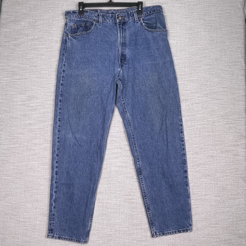 90s Levi's 550 (36x30) Mens Jeans Relaxed Fit Tapered Distressed 550-4891 USA - Picture 2 of 10